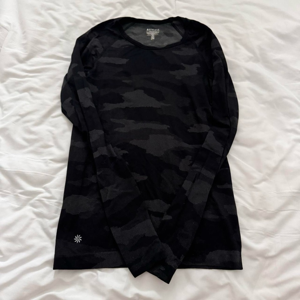 Athleta Camo Long Sleeve Top